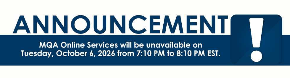 MQA Online Services unavailable Tuesday, October 6th at 7:10pm